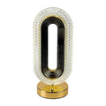 أباجورة كريستال ماليزي بإضاءة ليد وقاعدة دهبي – Crystal LED Table Lamp with Gold Base