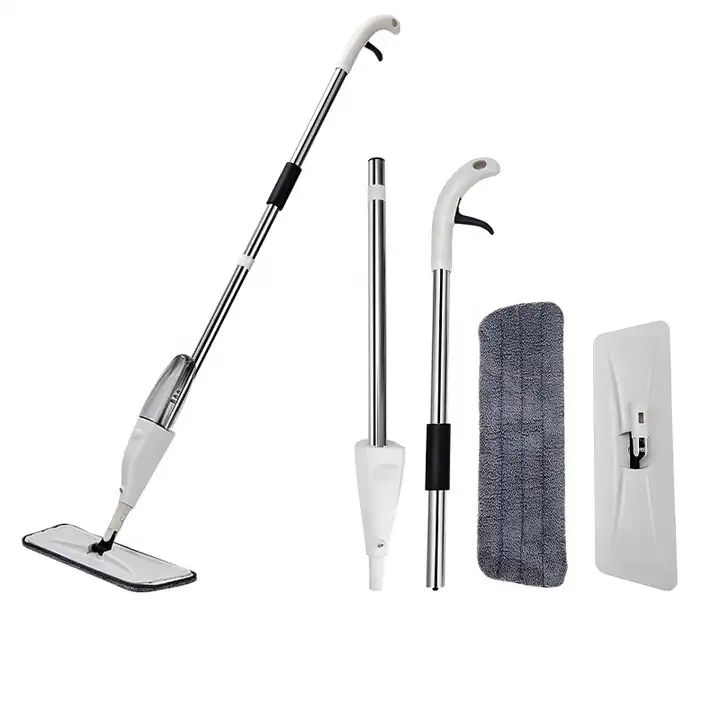 مساحة بخاخ مياه للأرضيات بممسحة مايكروفايبر – Spray Mop with Microfiber Pad for Floors