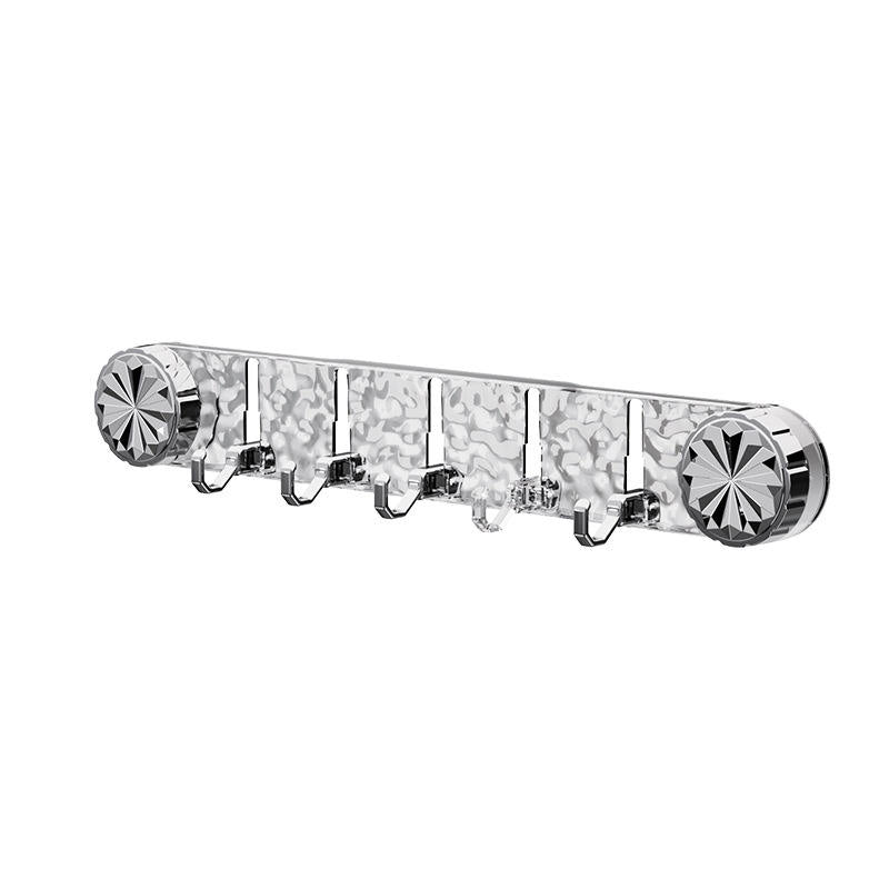 شماعة حائط لاصقة بخطافات كريستال، مقاس صغير – Adhesive Crystal Wall Hook Rack, Small