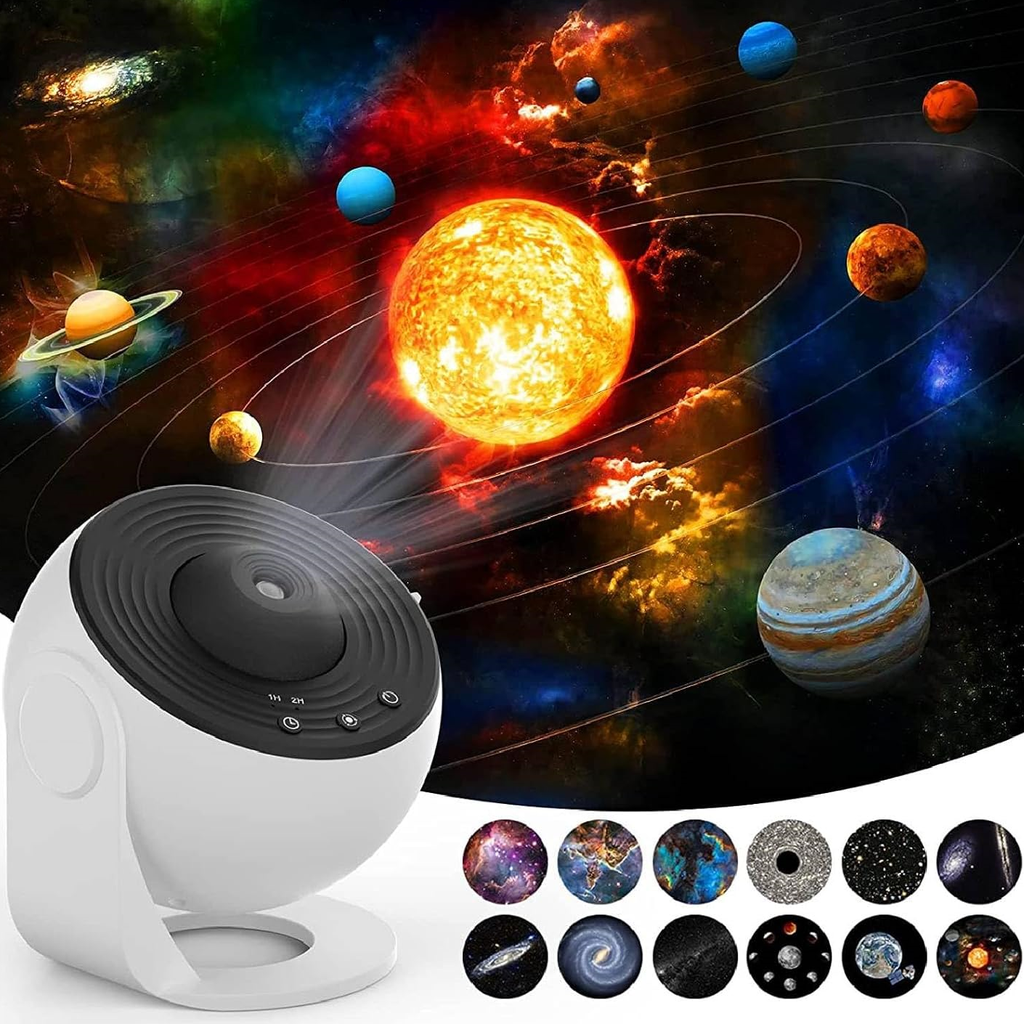 بروجيكتور مجرة وكواكب بأسطوانات متعددة – Galaxy & Planet Projector with Multiple Discs