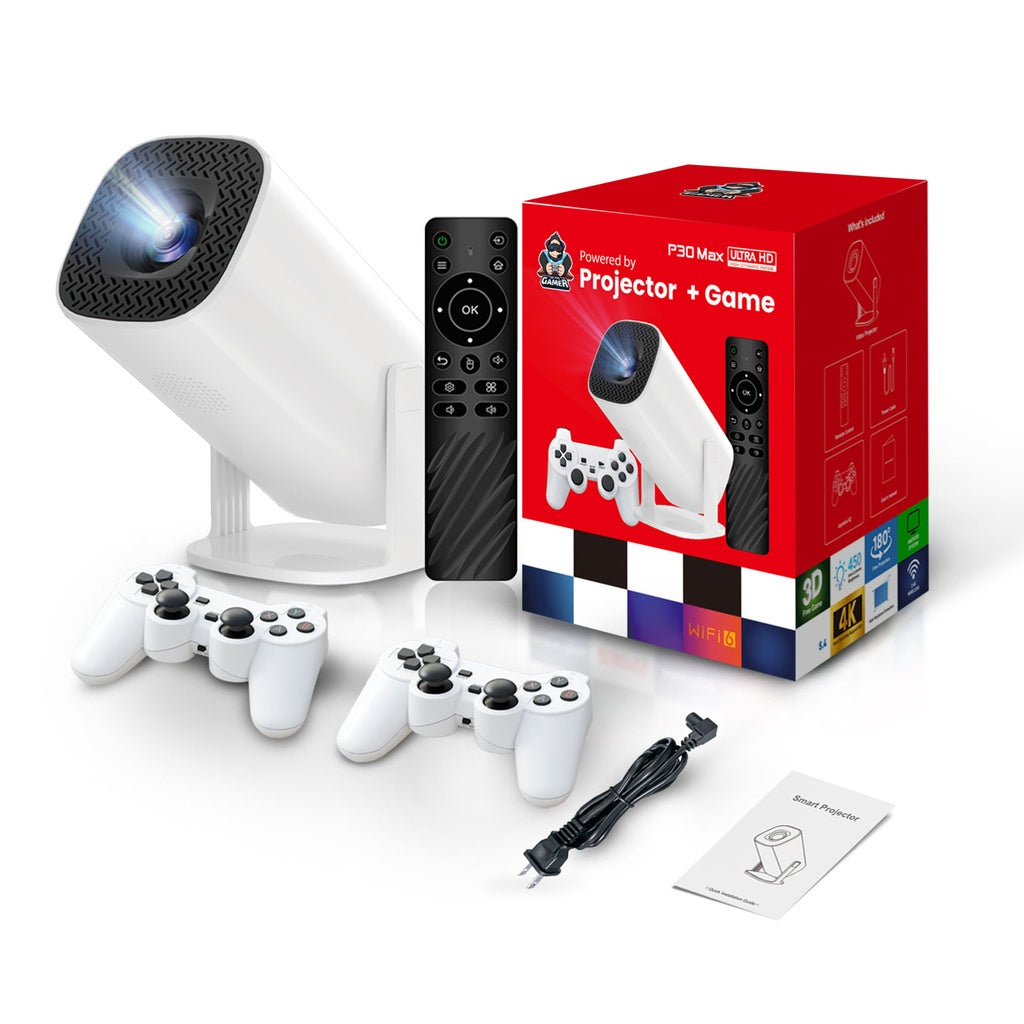 بروجيكتور ألعاب يدعم تشغيل 4K بدراعين تحكم – Gaming Projector with 4K Input Support & Controllers